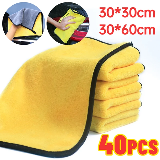 Microfiber Cleaning Towel 1/3pcs Micro Fiber Wash Towels Extra Soft for Car  Home Cleaning Drying Cloth Car Wash Rags 40x40CM - AliExpress