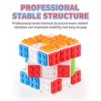 Building Blocks 3D Magic Puzzle Cube 3x3x3 DIY Fidget Toy Brick Anti Stress Relief Sensory ADHD Educational Game for Kids Adult 3