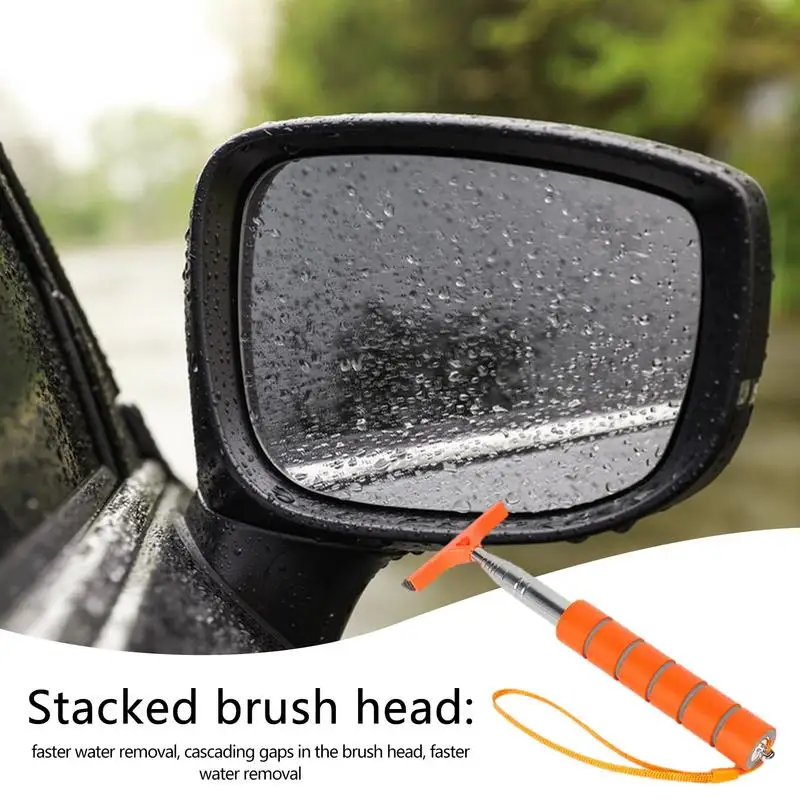 Side Mirror Squeegee, Car Mirror Squeegee, Retractable Car Rearview Mirror  Wiper ,Car Rearview Mirror Wiper, Retractable Auto Glass Squeegee, Water  Cleaner With Telescopic Long Rod, Portable Cleaning Tool ,Car Side Mirror  Squeegee