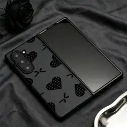 Elegant Bowknot Hearts Phone Case with Back Cover Design for Galaxy Z Fold4 (Mix01)