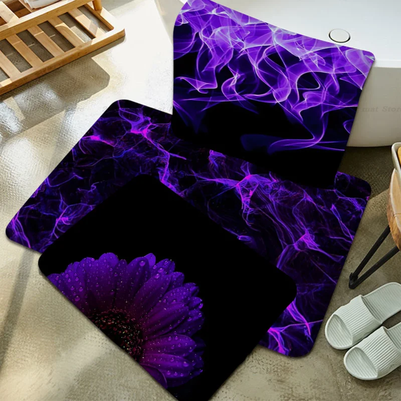 

purple aesthetic Bathroom Mat Cheaper Anti-slip Modern Living Room Balcony Printed Welcome Rug