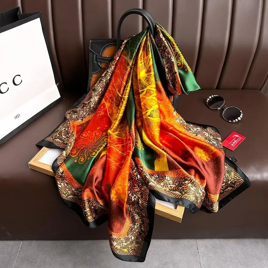New Design Brand Spring Women Scarf Fashion Line Print Cotton Hijabs Scarves For Ladies Shawls And Wraps Pashmina Stoles