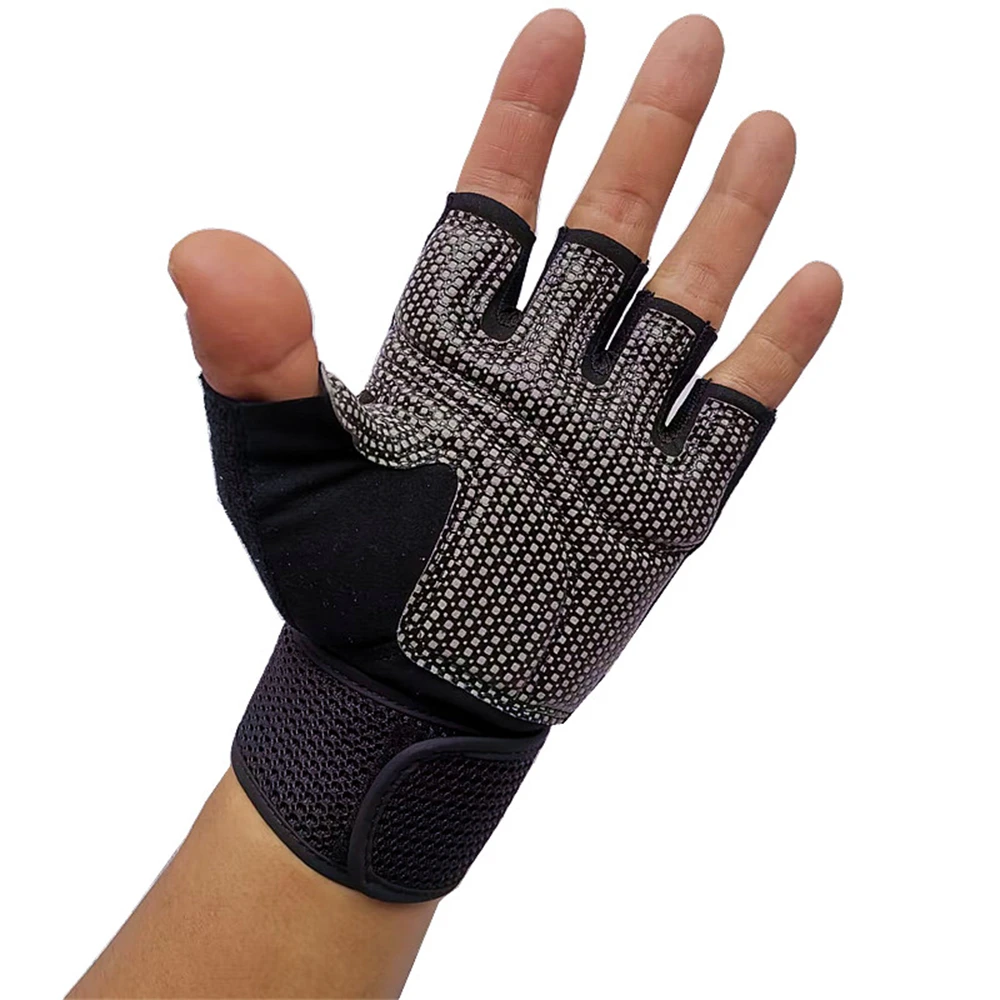 Weightlifting Gloves Half Finger Fitness Compression Fingerless Gloves For Man