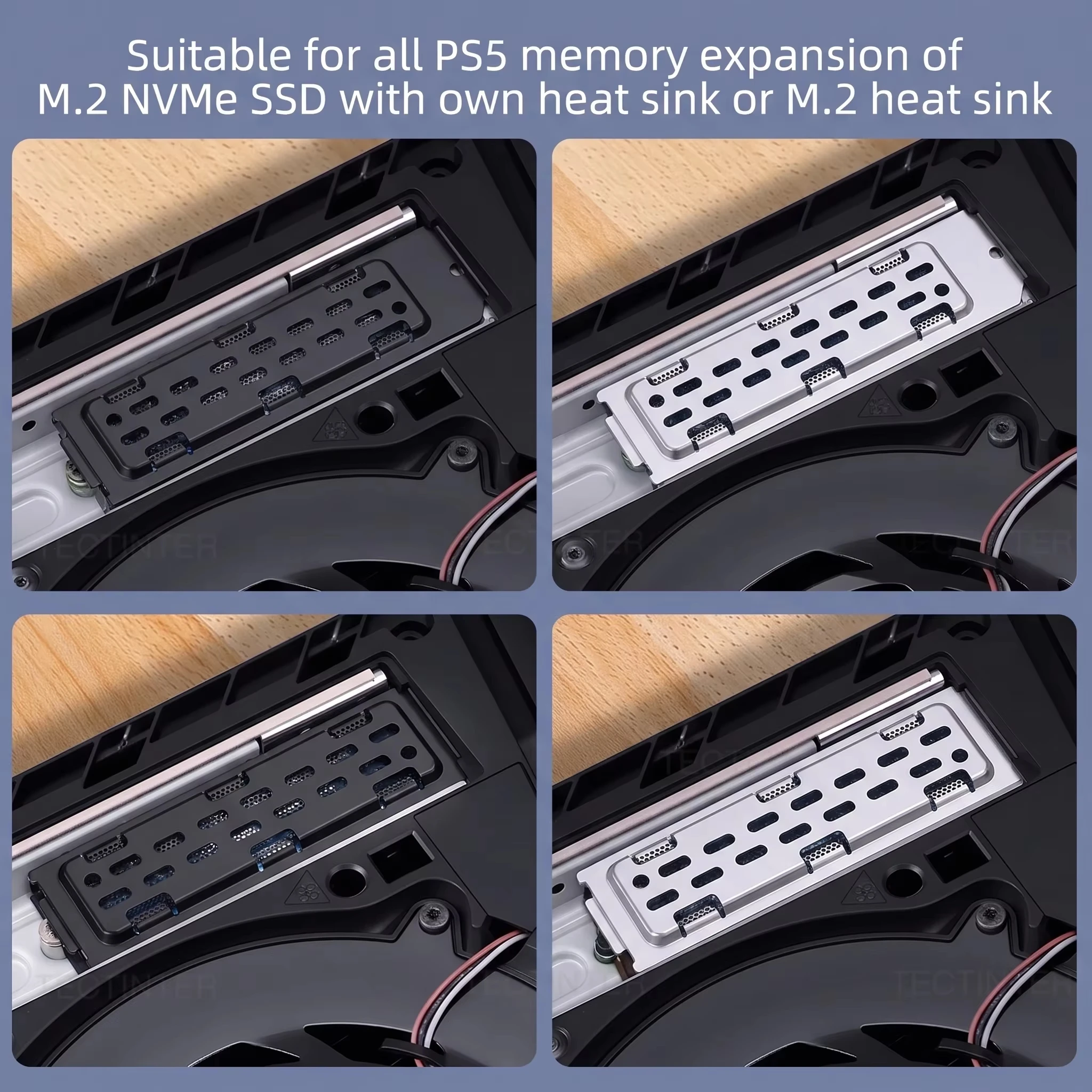 Aluminum SSD Heatsink with Dust Cover and Breathable Design for Enhanced Heat Dissipation