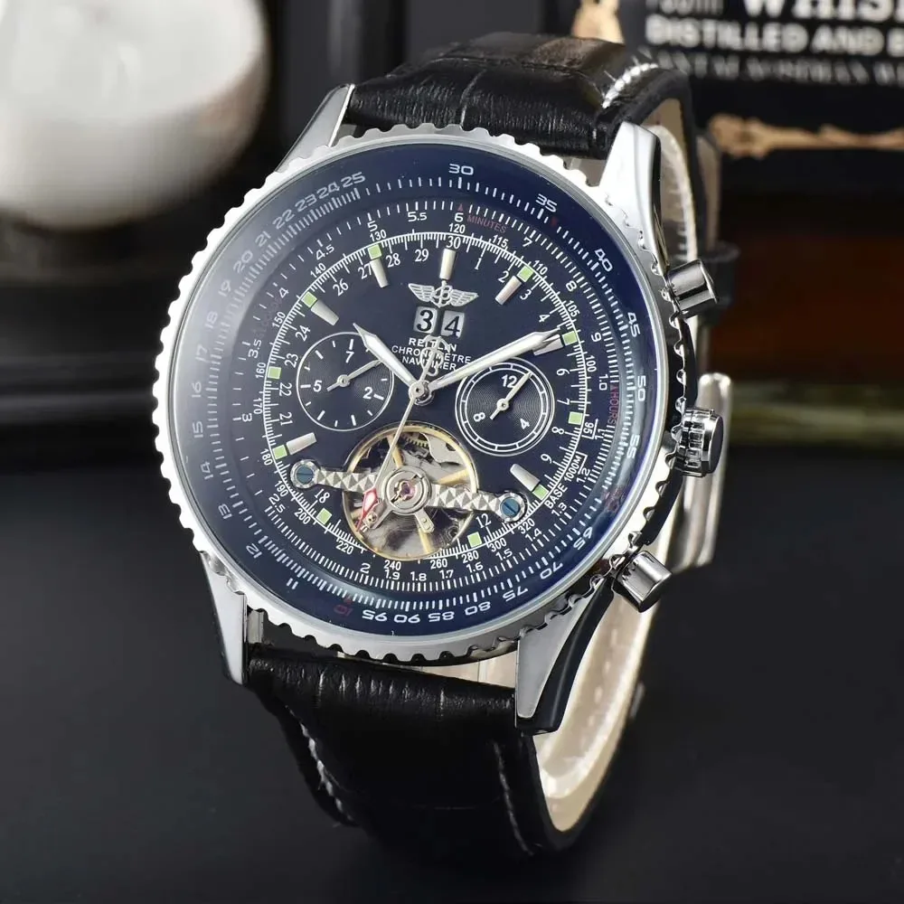 Newly Automatic Men Watches Custome Brand Top Luxury Multifunction Steel Mechanical Tourbillon High Qulaity Male AAA+ Clocks