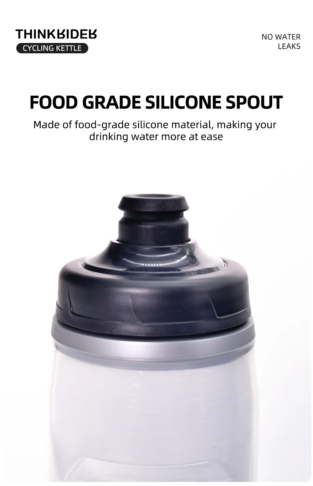 ThinkRider Isolierte Kaltrad-Wasserflasche, tragbar, 620 ml/21 Unzen, MTB-Flasche, ultraleichte, staubdichte Sportflasche – Detail 10