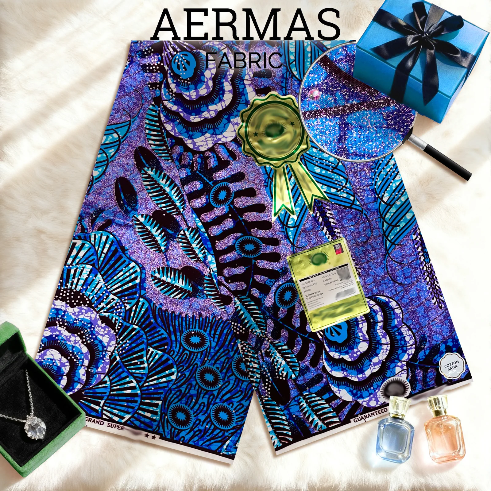 2025 new style hot drilling african wax fabrics wholesale ankara fabric real wax print 100% cotton holland for fashion dresses 1