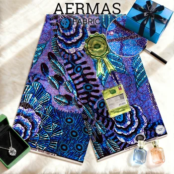 2025 new style hot drilling african wax fabrics wholesale ankara fabric real wax print 100% cotton holland for fashion dresses 1