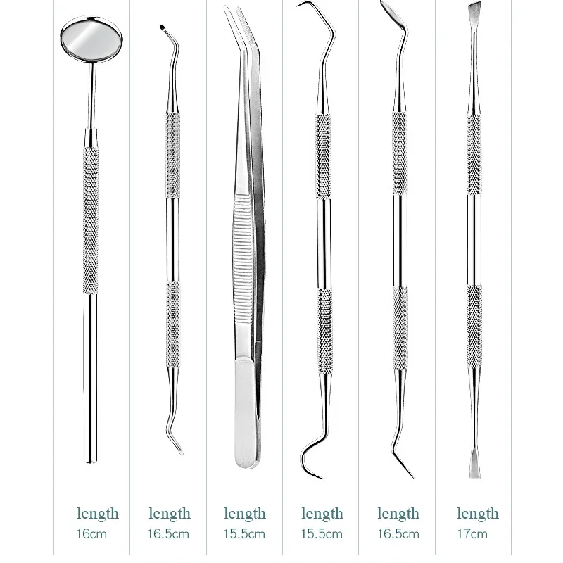 

1Pc Dental Mirror Sickle Tartar Scaler Teeth Pick Spatula Tooth Cleaning Tools