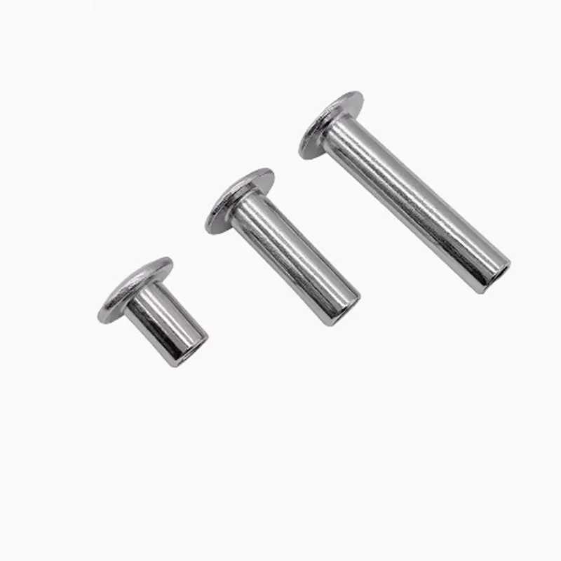304 stainless steel semi-hollow rivet flat round head semi-hollow core hollow nail hollow round head M1.5M2-M2.5