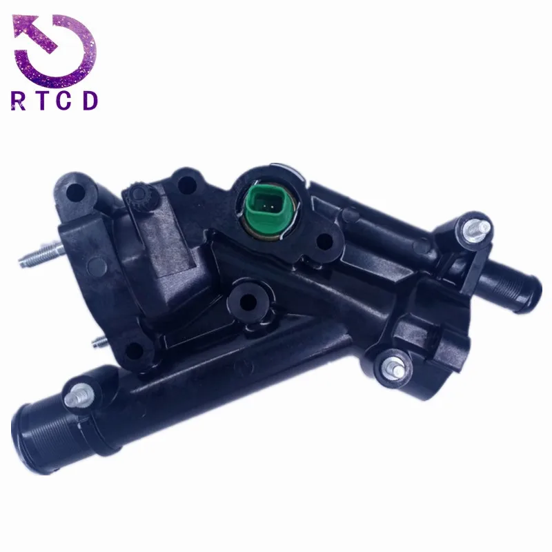 Outlet Chamber 1338AV 9687927980 For Peugeot 307CC 307SW 308 406 407 607 Citroen C4 C5 Cooling Water Thermostat