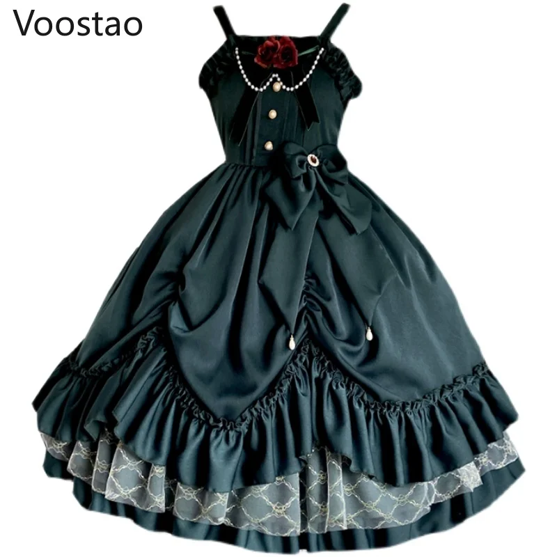 Vintage Victorian Lolita Princess Jsk Dress Women lolita dress lolita suspender dress lolita cosplay costumes