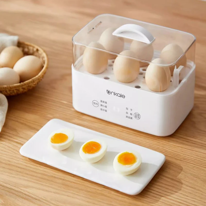 6 Eggs Boiler Steamer Automatic Egg Cooker Breakfast Machine Egg Custard Steaming Cooker Food Warmer with Appointment 220V 2