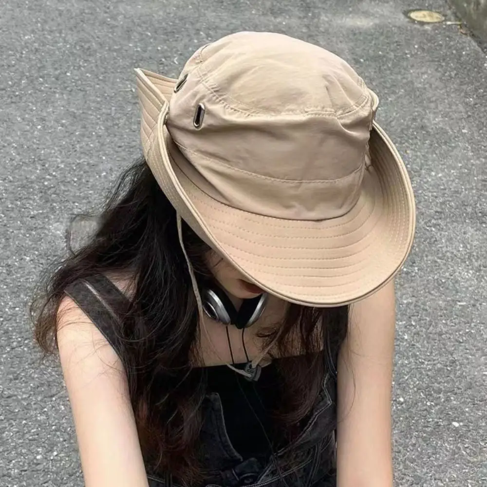Casual Wide Brim Western Cowboy Hat Beach Cap Climbing Hat Summer Sun Knight Sun Protection Cap Sunscreen Holiday