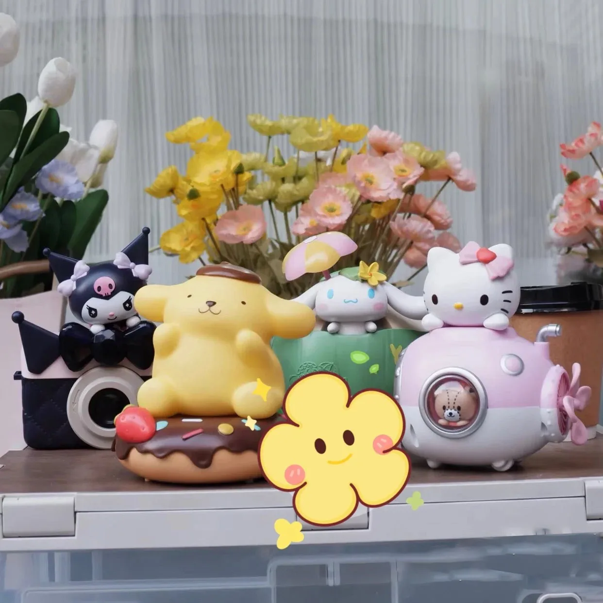 2023KfcAnimeSanrioTrendyFigurePlasticToyHelloKittyFanPudding