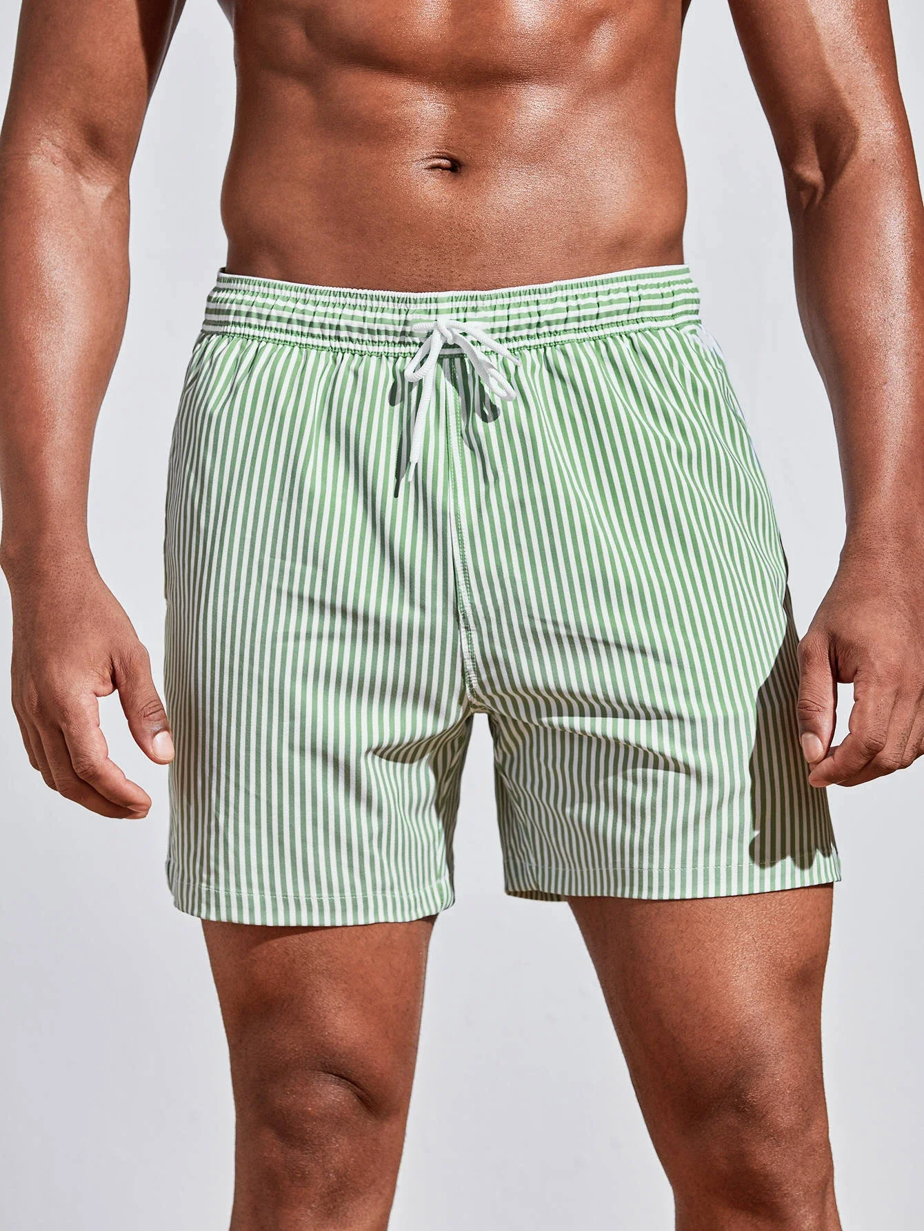 New 3d Line Splicing Men's Sports Shorts For Summer Casual Soft Personalized Breathable Holiday Polyester Beach Surfing Shorts 3