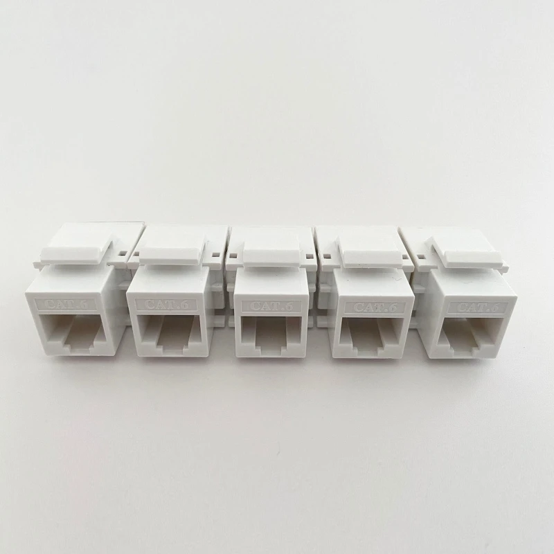 5Pcs CAT6 UTP 네트워크 모듈 도구가 필요없는 RJ45 커넥터 정보 소켓 컴퓨터 콘센트 케이블 어댑터 키스톤 잭