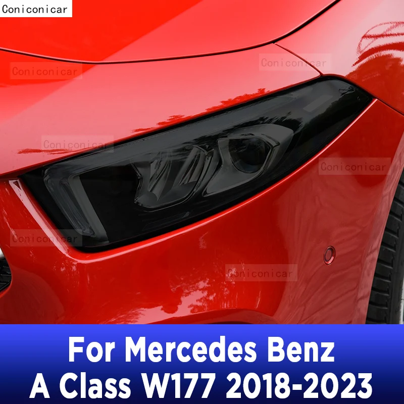 

For Mercedes Benz A Class W177 2023 Car Exterior Headlight Anti-scratch Front Lamp Tint TPU Protective Film Repair Accessories
