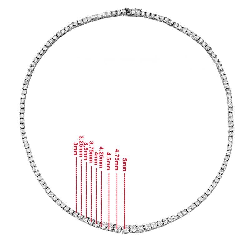 ◇Primaute◇ [SILVER925] TENNIS NECKLACE Solid Sterling Silver 3mm CZ Tennis Necklace - 17