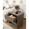 Night Stand Set of 1-2 Nightstands with Drawer Storage Fluted Bed Side Table End Table Large Modern 22.7" Wide Bedside Stand Mid 6