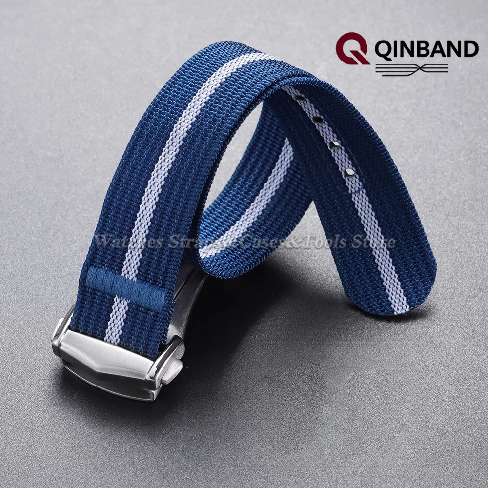 Waterproof Canvas Nylon Watch Strap with Folding Buckle – Sporty Unisex Design