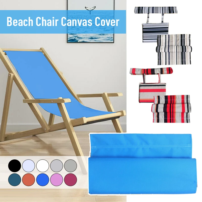 Waterproof Beach Chair Canvas Seat Covers Folding Deck Chair