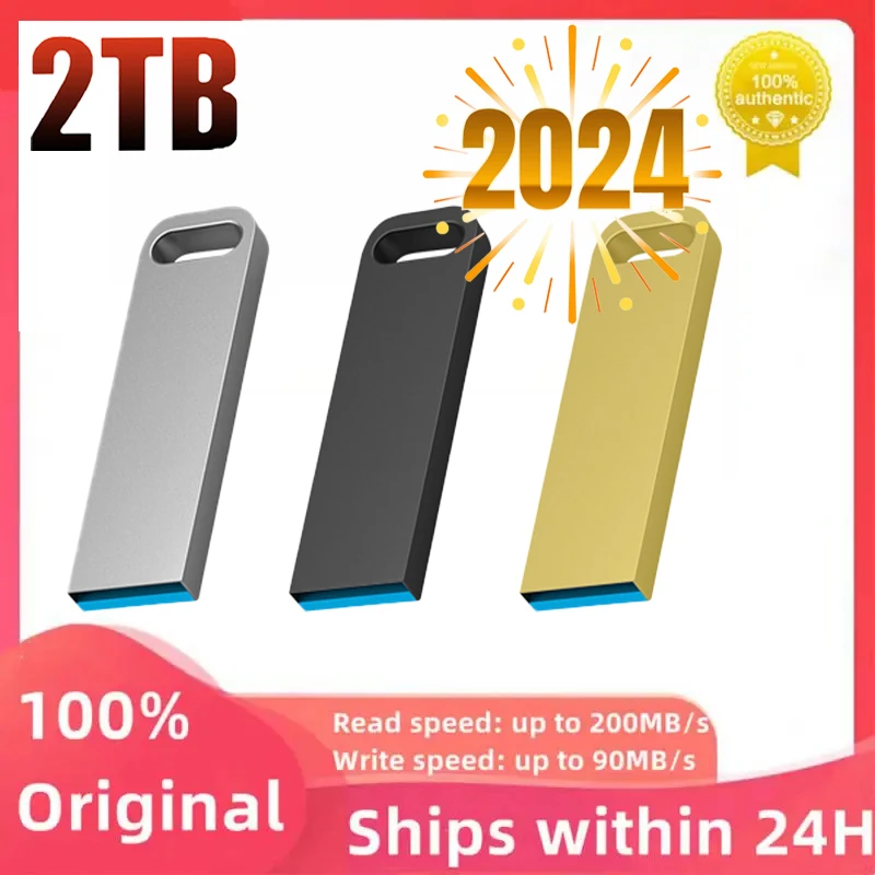 Metal U Disk 2Tb Pen Drive Portatile 1Tb Ad Alta Velocità Usb 3.0 Interfaccia Di Tipo C Impermeabile 1Tb 128Gb Memoria Usb Flash Disk 2024 Nuovo