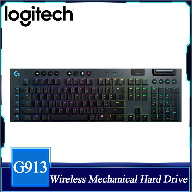 Logitech G913 LIGHTSPEED Tastiera da gioco meccanica Bluetooth wireless Retroilluminazione RGB Tastiera meccanica Logitech per lo sport