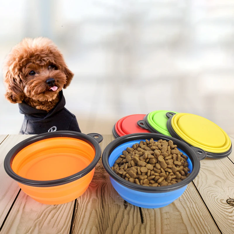 Paercute Cuenco plegable para perro, ligero y portátil, ideal para camping