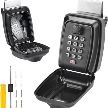 12 Digit Key Lock Box Wall-Mount Secret Code Security Key Safe Secret Organizer Box Home Office Weatherproof Safe Key Keeper 1