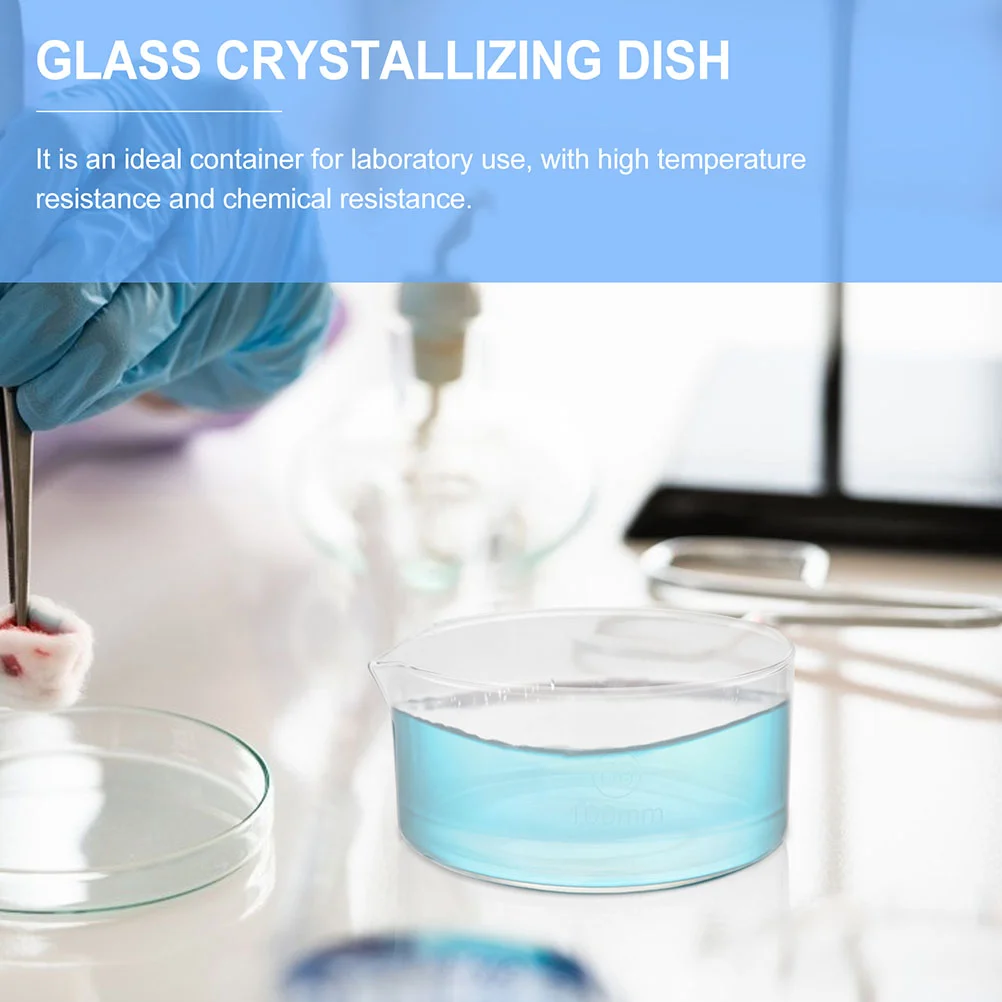 

Glass Crystallization Dish Crystallizing Supplies Bowl Laboratory Equipment Experiment Supply Evaporation Tool Accessory
