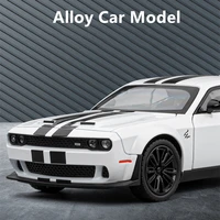 1:24 Dodge Challenger SRT Hellcat Alloy Musle Car Model Diecasts Metal Sports Car Vehicles Model Sound Light Childrens Toy Gift 2