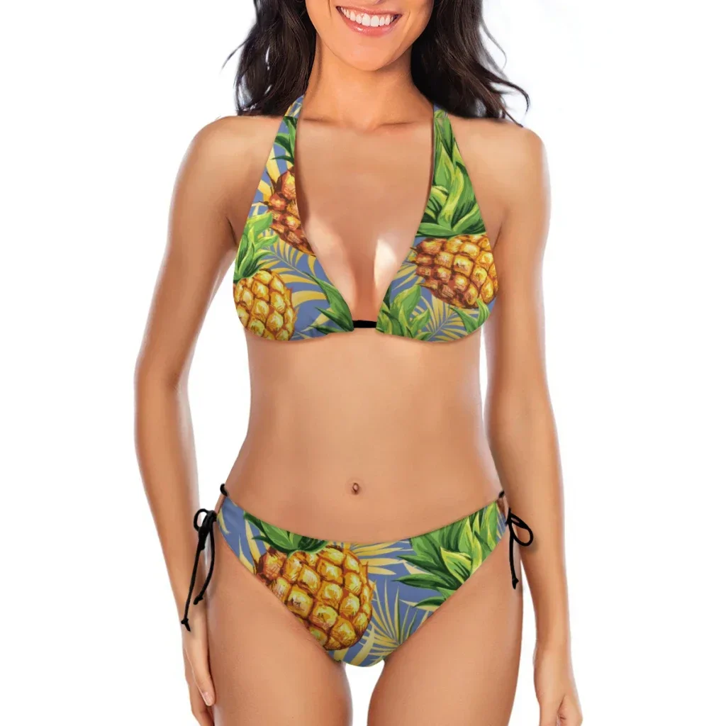 Bikini Set Swimwear Women Swimsuit Sexy Push Up Swimming Bathing Suit Pineapple