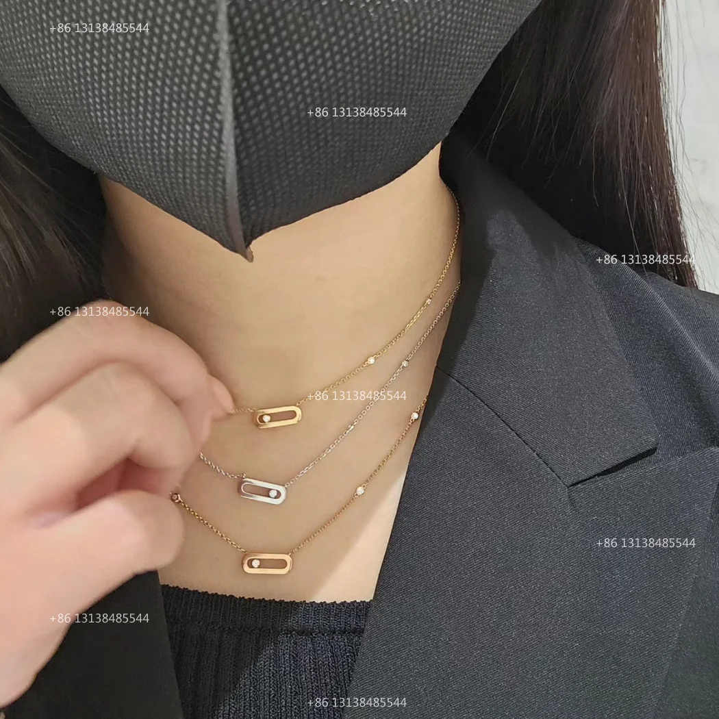 여성용 클래식 하이 퀄리티 무브 우노 목걸이, S 펜던트 목걸이, 오리지널 럭셔리 주얼리, 패션
