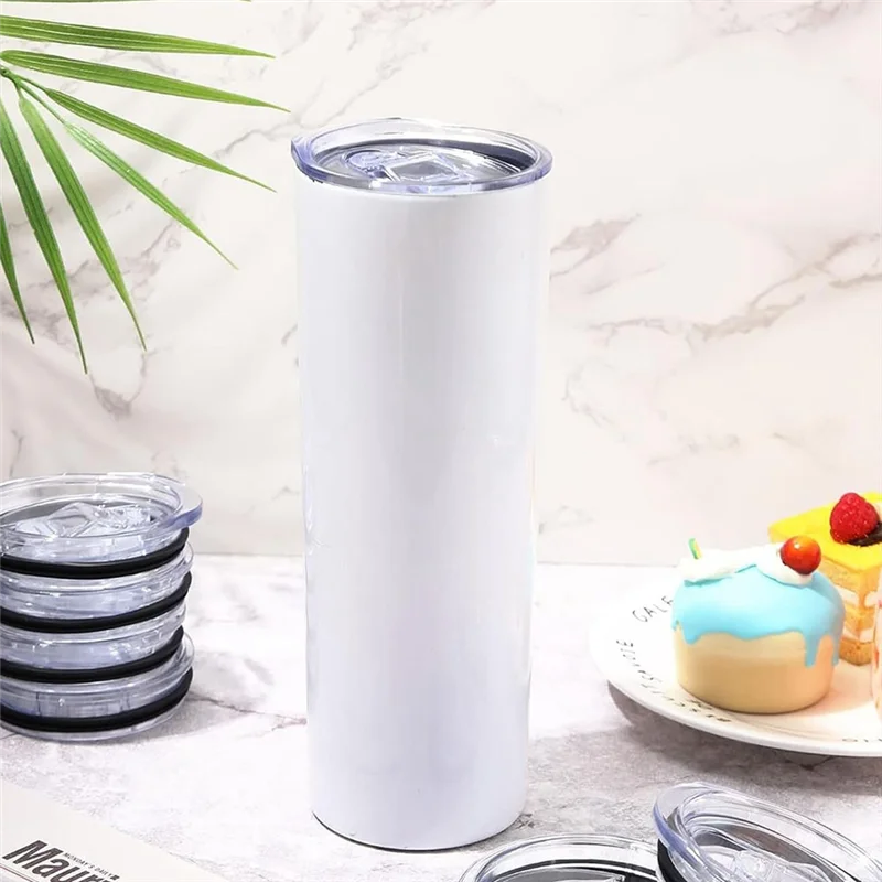20 Oz Skinny Replacement Lids Tumbler Replacement Parts Accessories Lids Plastic Splash Resistant Covers Spill Proof Skinny