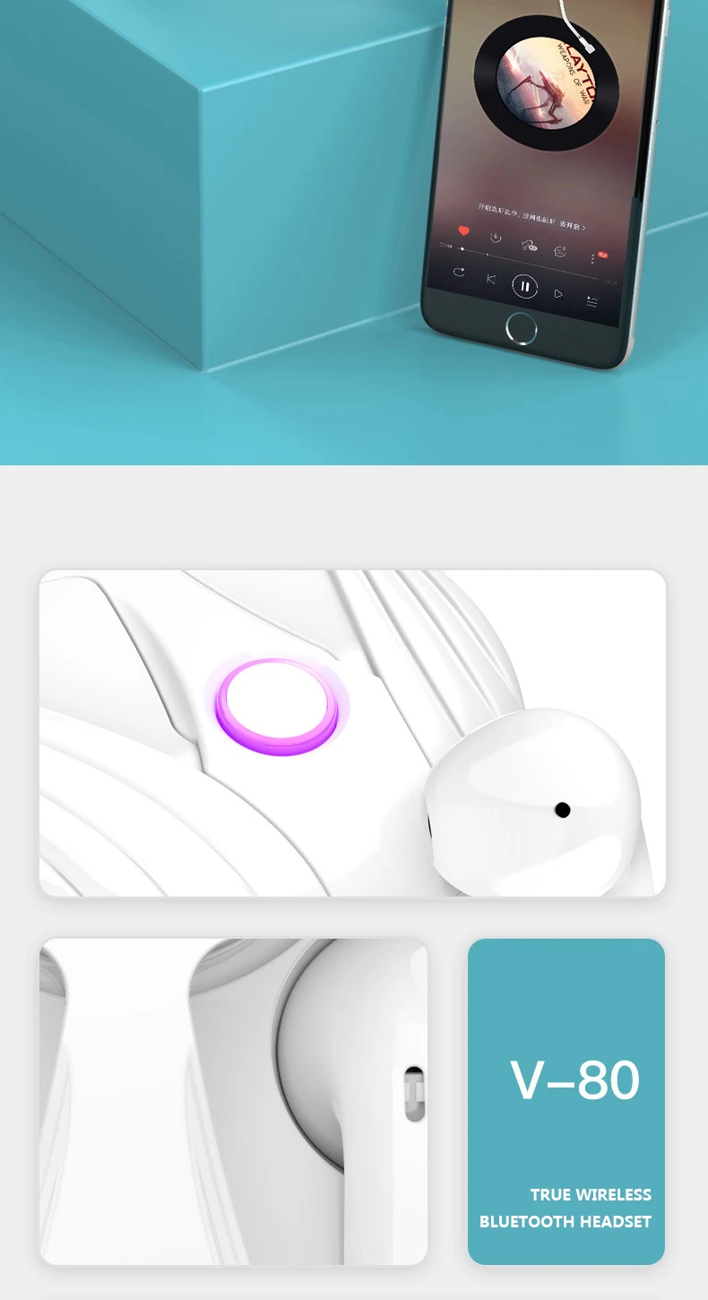 MyGiftHome Angel Wings Bluetooth Earbuds HIFI Stereo Wireless