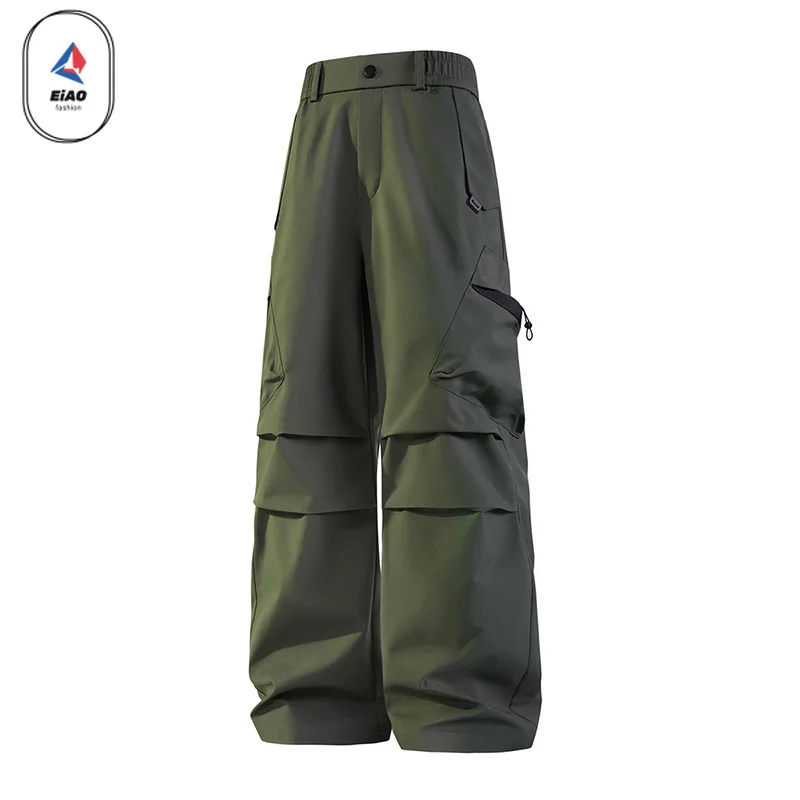 EIAO ​Men Mountain Style Hiking Pants Spring Summer Waterproof Anti-Wrinkle Softshell Outdoor Fishing Windproof Casual Trousers​