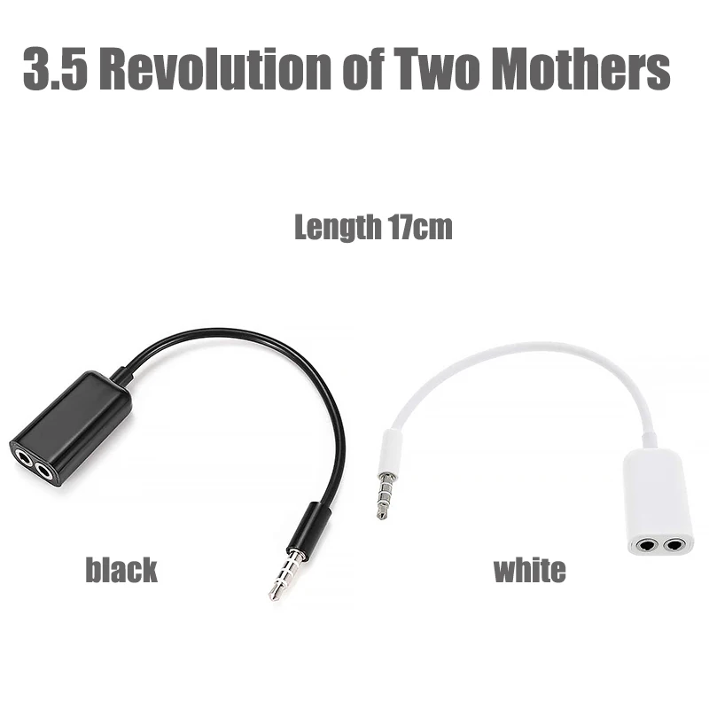 Kopfhörer 3,5 Paar Doppelsp litter Shared Computer Lautsprecher Lautsprecher Telefon mm Audio Konverter Adapter mit Stimme 17cm – Detail 2
