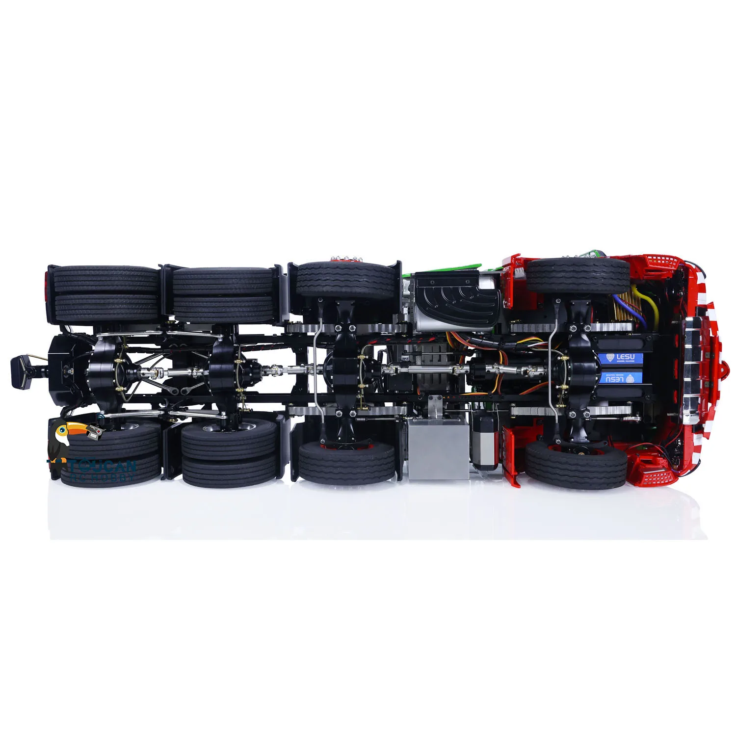 In Stock 8*8 Metal RC Tractor Truck 1/14 LESU RTR Remote Control Car 1851 3363 Toucan Sound Light Engineering Vehicle THZH1519 6