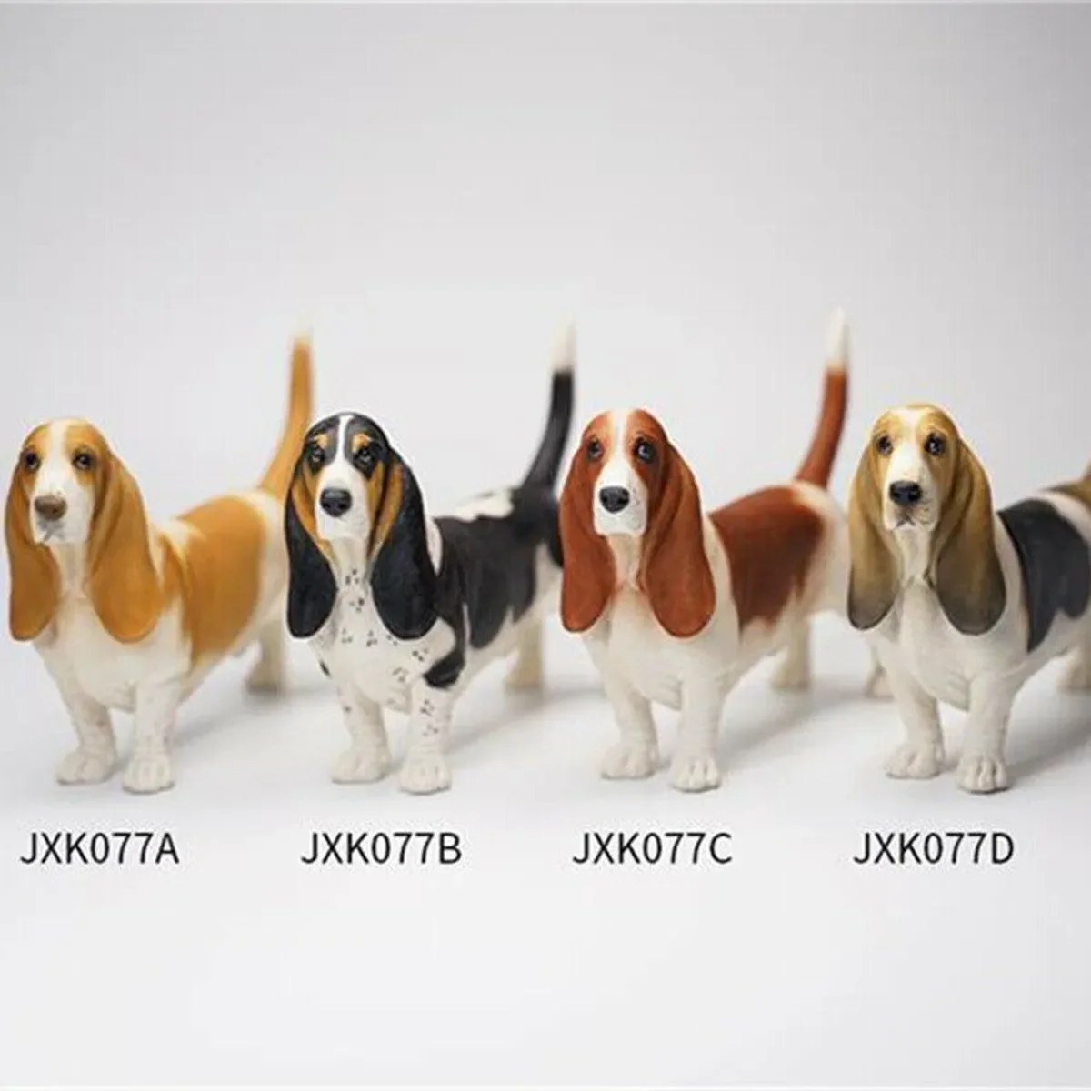 JXK 1/6 Basset Hound Model Cute Dog Animal Realistic Figure