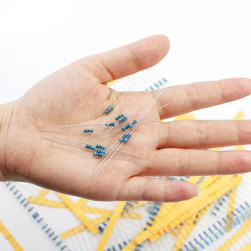300/600PCS 1/4W Metal Film Resistor Kit Resistance 1% 30 values 10 Ohm ~1M 0.25w Resistors Set 2