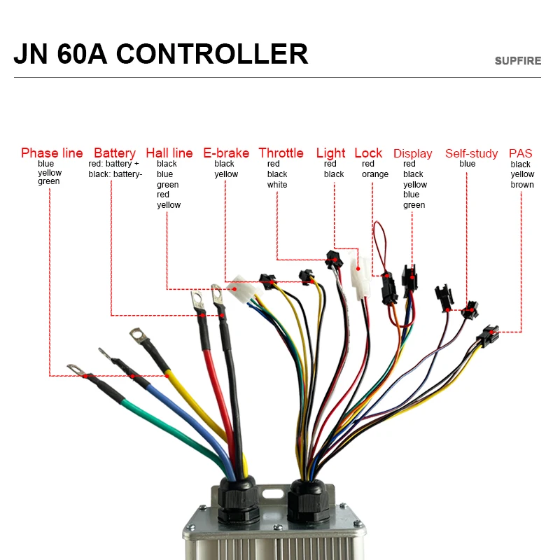 전기 자전거 컨트롤러, 브러시리스 컨트롤러, LCD 컬러 디스플레이, JN 15A17A22A25A30A35A60A S866, 250W-3000W, 36V, 48V