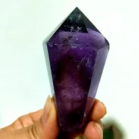 Natural Amethyst Quartz Crystal Tower Home Real Stone Wicca Witchcraft Energy Wand Spiritual Chakra Reiki Healing Room Decortion 1