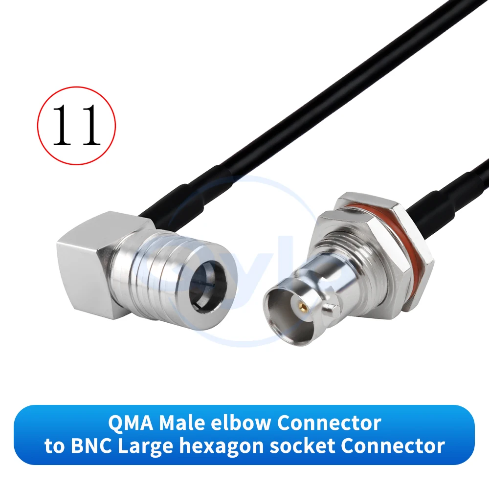 (1 Stück) QMA zu BNC Adapterkabel mit Winkelsteckern, RG174 Koaxialkabel 0-6GHz, QMA zu BNC HF-Adapterkabel – Detail 13