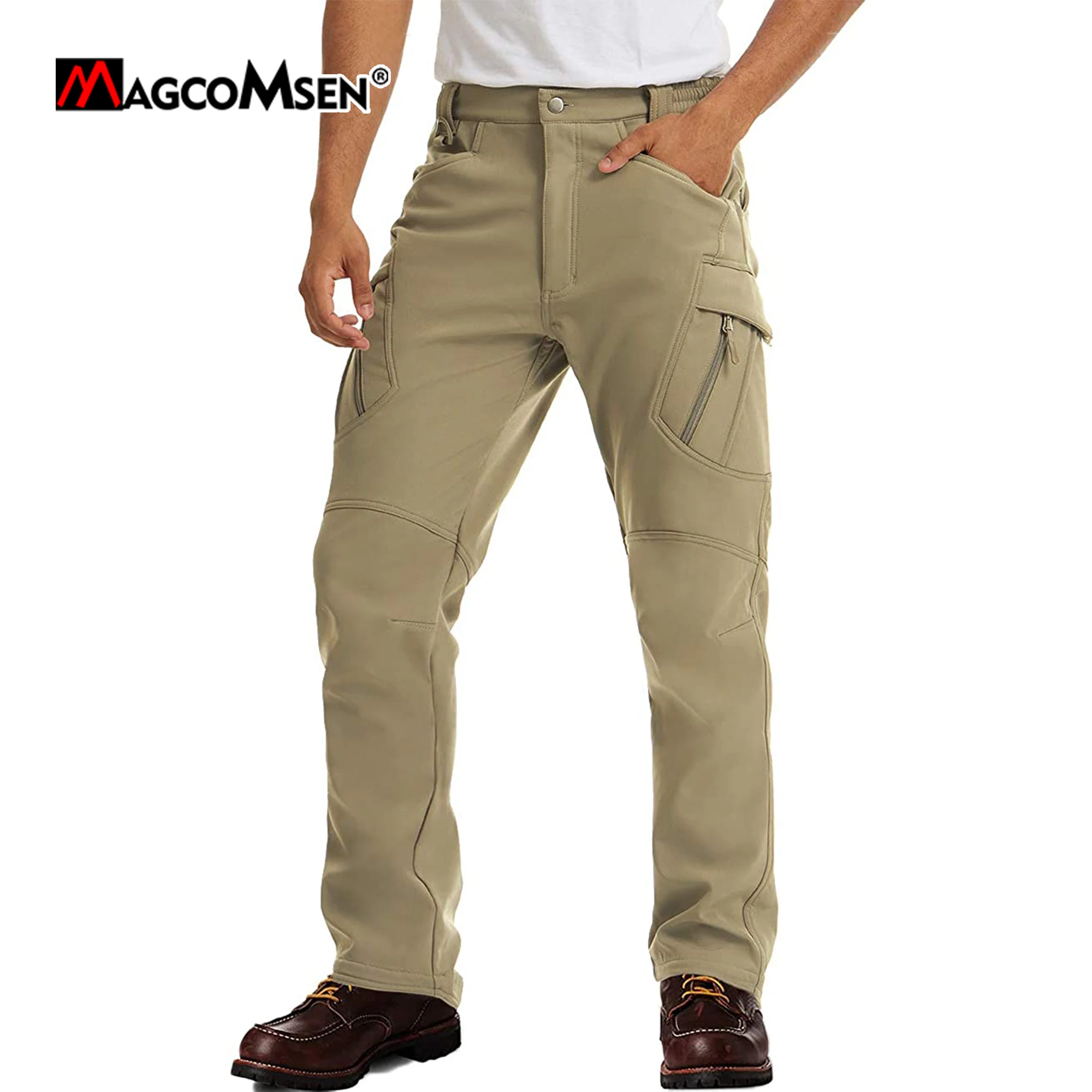  MAGCOMSEN Winter Pants for Men Fleece Lined Pants