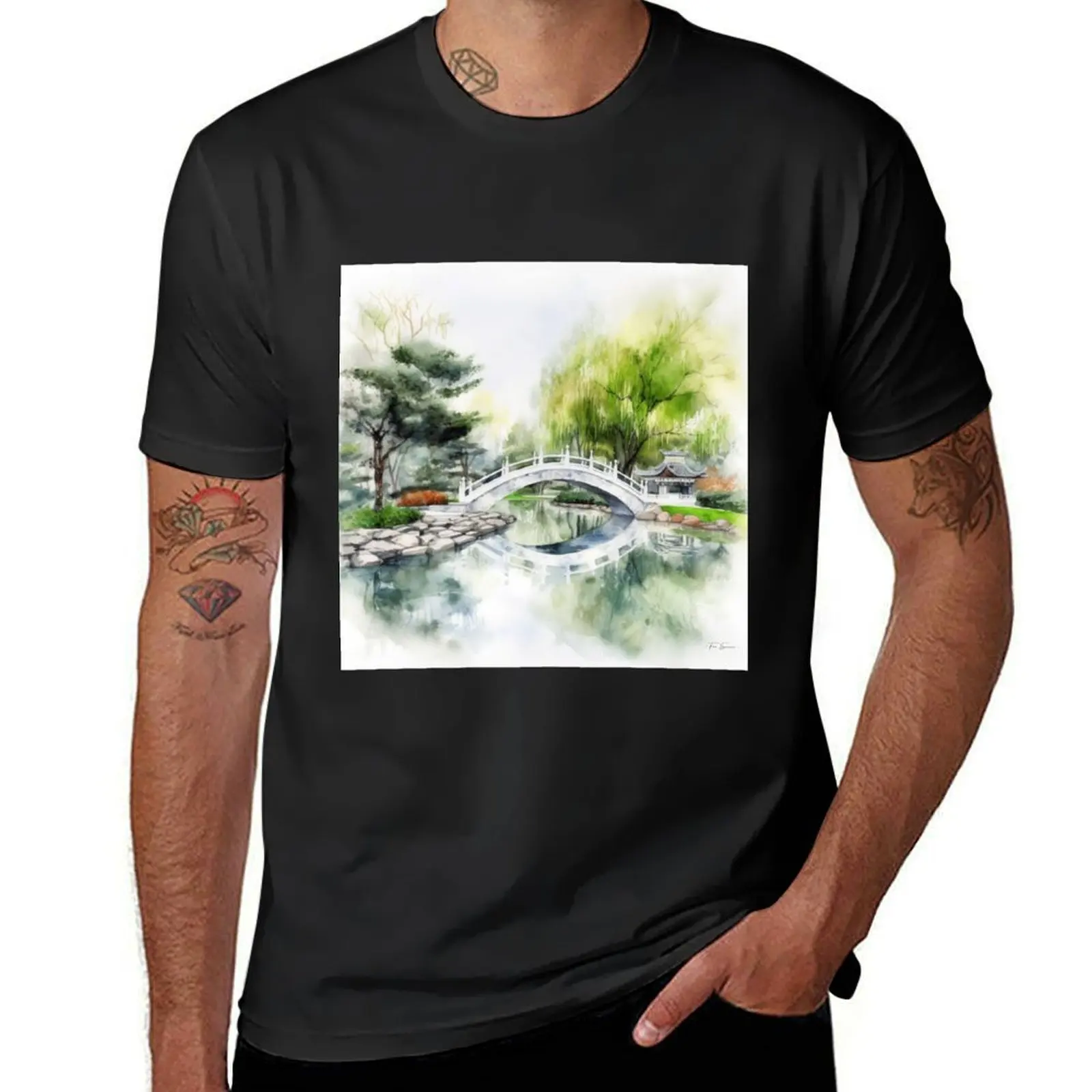 

Water Garden in Spring T-shirt boys animal print for a boy plain white t shirts men