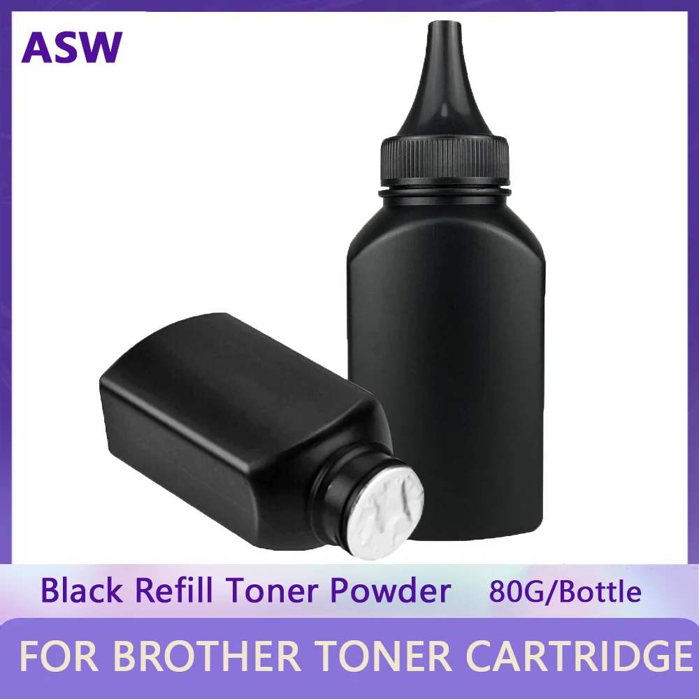 80G black Toner Powder Compatible for Brother TN1000 TN1030 TN1050 TN1060 TN1070 tone HL-1110 1112 1202R printer