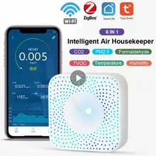 Zigbee – capteur intelligent de qualité de l'air, wi-fi, Tuya, PM2.5, PM10, détecteur de température et d'humidité, pour alarme domestique