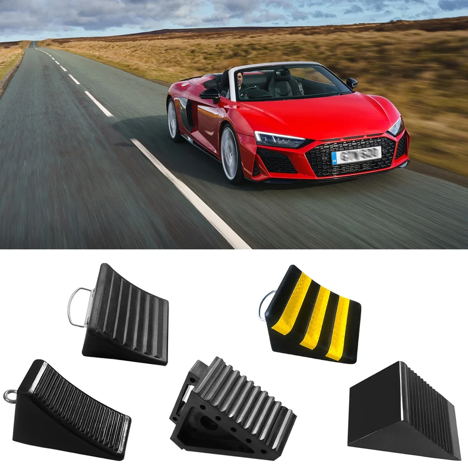 2Pcs Antislip Antislip Voertuig Auto Vrachtwagen Wiel Band Chock Stop Blok Bla