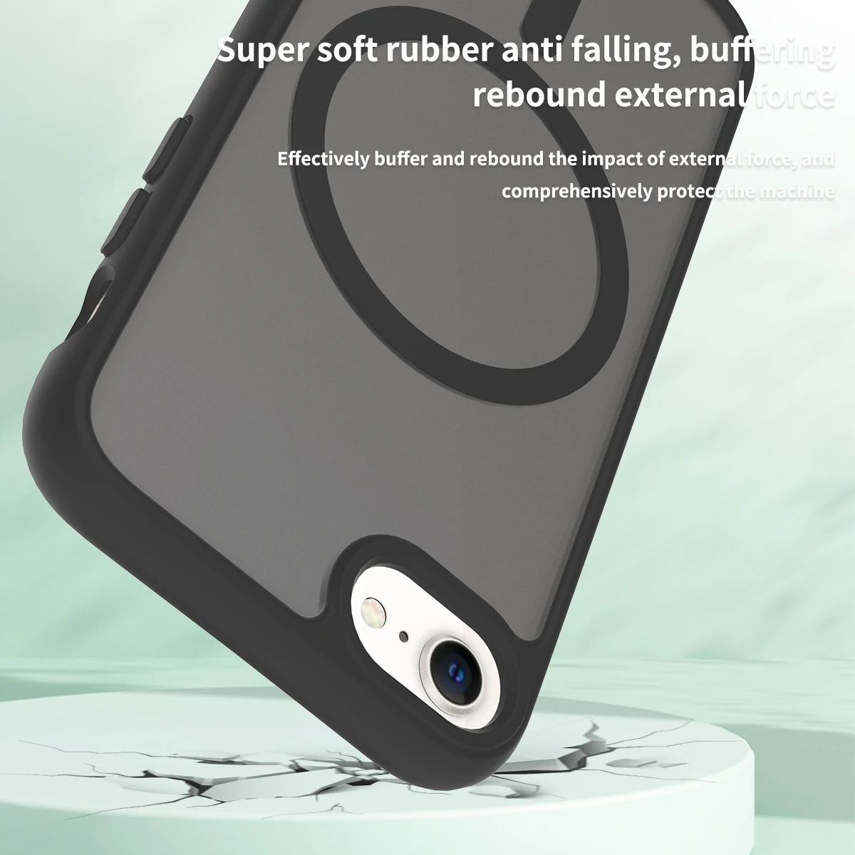Enhanced Matte Translucent Phone Case with MagSafe Compatibility and Drop Protection